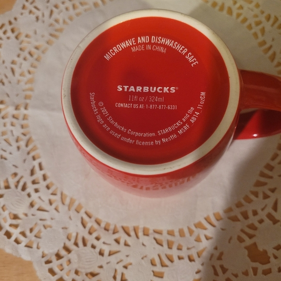 Starbucks 2021 Bold Red Coffee/Tea Mug 11 oz - Picture 4 of 7